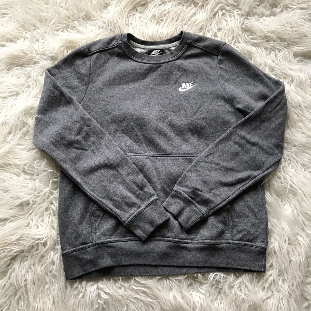 Nike Basic Crew Neck Sweater Dark Grey Heather - image 3